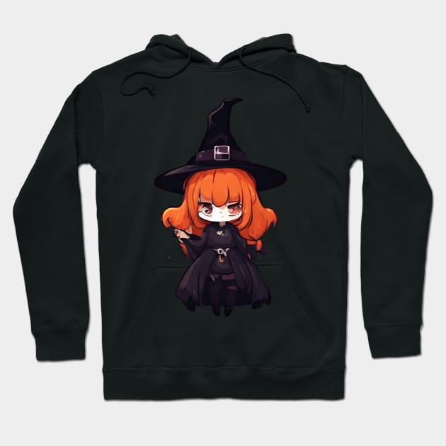 Witchcraft horror anime characters Chibi style +Halloween horror Hoodie by Whisky1111